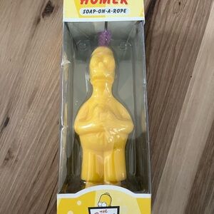 Vintage The Simpsons Homer Simpson Soap on A Rope 2003 Bubbletown Yellow Novelty
